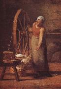 Jean Francois Millet The woman weaving the sweater Germany oil painting artist